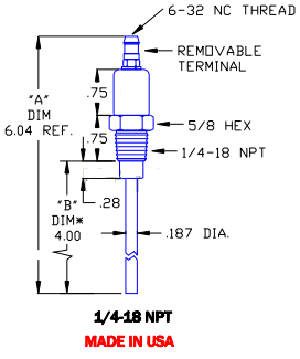 Flame Rod Replacement for Auburn FRS 4 4, Crown, CA432 and Eclipse 13093-6 - DDignition