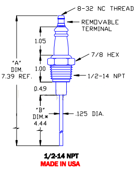 Flame Rod Replacement for Auburn I-6 (4.44) and Eclipse 16946-2 - DDignition