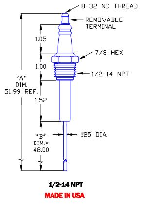 Flame Rod Replacement for Auburn I-18-48 and Crown CA205 - DDignition