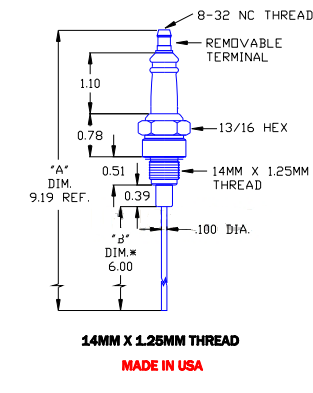 Flame Rod Replacement for Auburn I-33-6, Champion OY-6-5 and Crown CA496 - DDignition