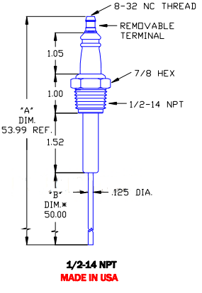 Flame Rod Replacement for Auburn I-18 (50") and Crown CA206 - DDignition
