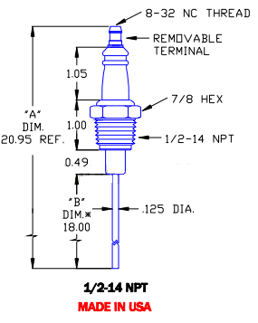 Flame Rod Replacement for Auburn I-6-18 and Crown CA143 - DDignition