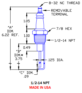 Gas Igniter Replacement for Auburn I-64-3 and Crown CA477 - DDignition