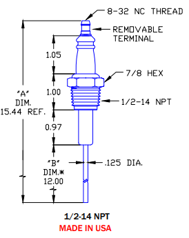 Flame Rod Replacement for Auburn I-2-1, Crown CA101 and Eclipse 17232 - DDignition