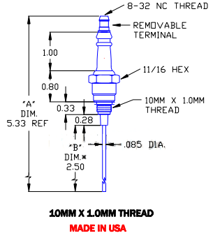 Flame Rod Replacement for Auburn I-10-25, Eclipse 18460 and Maxon 33947 - DDignition