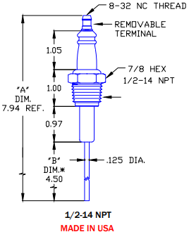 Flame Rod Replacement for Auburn I-2, Champion 0-5-30 and Crown CA100 - DDignition