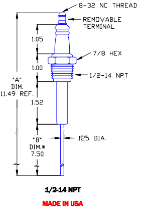 Flame Rod Replacement for Auburn I-18, Champion OP-10 and Crown CA200 - DDignition