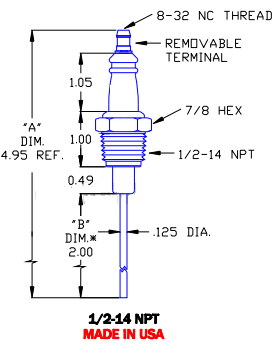Flame Rod Replacement for Auburn I-6 (2") and Eclipse 16946-9 - DDignition
