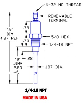 Flame Rod Replacement for Auburn FRS4 (2.83) and Eclipse 13093-4 - DDignition