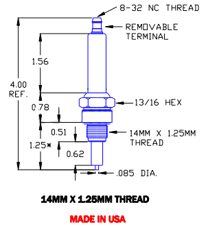 Flame Rod Replacement for Auburn OJ-21-4, Crown CA488 and Maxon 43064 - DDignition