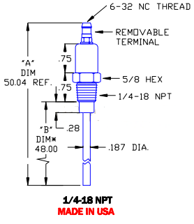 Flame Rod Replacement for Auburn FRS4 48 and Crown CA440 - DDignition