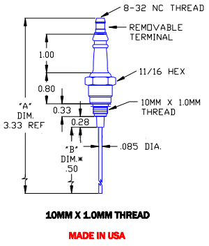 Flame Rod Replacement for Auburn I-10-25 (.50") and Eclipse 18461 - DDignition