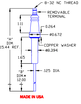 Flame Rod - D13080 - DDignition: Competitively Priced Flame Rods and Gas Igniters