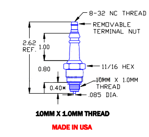 Flame Rod Replacement for Auburn I-10-09 and Eclipse 16160-1 - DDignition