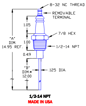 Flame Rod Replacement for Auburn I-6-12 and Crown CA142 - DDignition