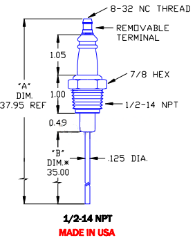 Flame Rod Replacement for Auburn I-6-35 and Crown CA145 - DDignition