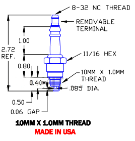 Gas Igniter Replacement for Auburn I-101, Champ UY-6, Crown CA500, Eclipse 16160 and Maxon 18110 - DDignition