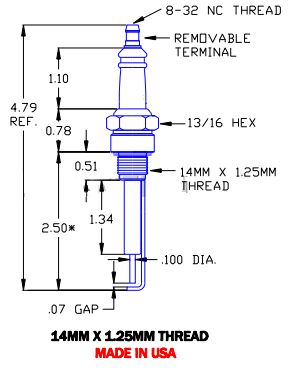 Gas Igniter Replacement for Auburn I-31-2, Crown CA507 and Eclipse 16927-1 - DDignition