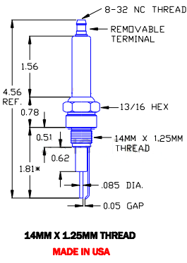 Gas Igniter Replacement for Auburn OJ-21-1, Crown CA485 and Maxon 25458 - DDignition