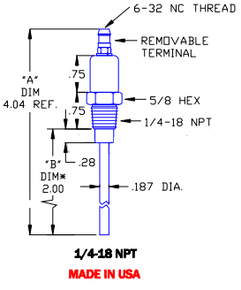 Flame Rod Replacement for Auburn FRS4 2 and Crown CA430 - DDignition: Competitively Priced Flame Rods and Gas Igniters